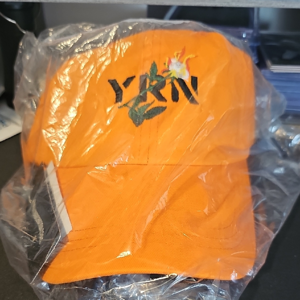 Orange Embroidered Women's Hat